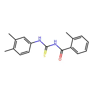 N-[(3,4-dimethylphenyl)carbamothioyl]-2-methylbenzamide structure