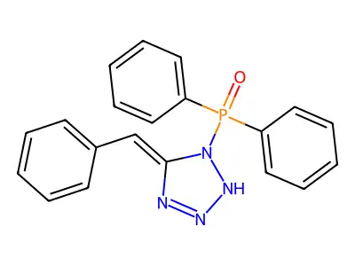 5-benzylidene-1-diphenylphosphoryl-2H-tetrazole structure