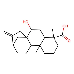 Ent-7alpha-hydroxykaur-16-en-19-oic acid structure