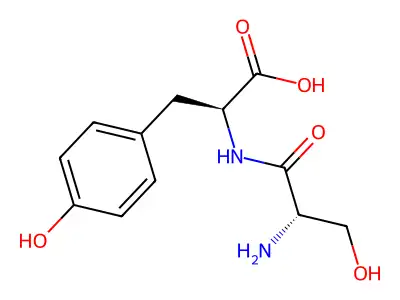2-[(2-Amino-3-hydroxypropanoyl)amino]-3-(4-hydroxyphenyl)propanoic acid structure