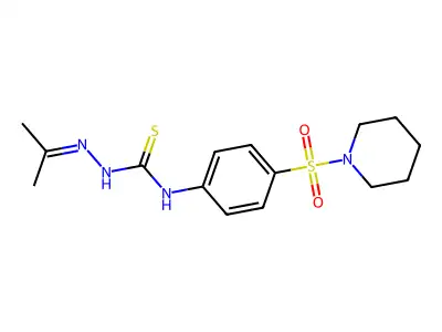1-(4-Piperidin-1-ylsulfonylphenyl)-3-(propan-2-ylideneamino)thiourea structure