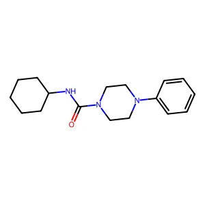 N-cyclohexyl-4-phenylpiperazine-1-carboxamide structure