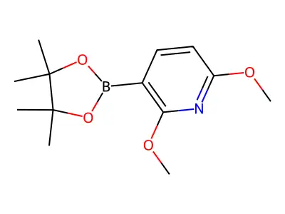 2,6-Dimethoxy-3-(4,4,5,5-tetramethyl-1,3,2-dioxaborolan-2-yl)pyridine structure
