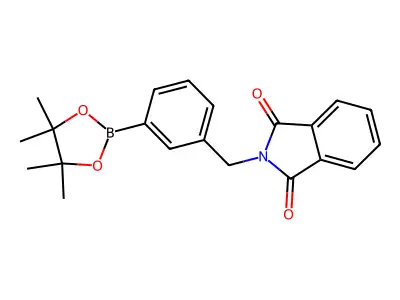 2-[3-(4,4,5,5-Tetramethyl-[1,3,2]dioxaborolan-2-yl)-benzyl]-isoindole-1,3-dione structure