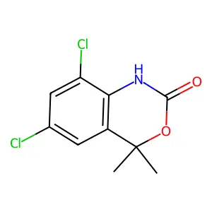 4H-3,1-Benzoxazin-2-one, 1,2-dihydro-6,8-dichloro-4,4-dimethyl- structure