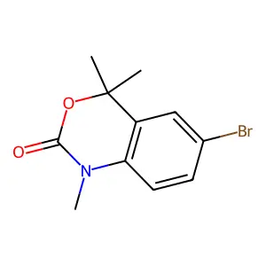 4H-3,1-Benzoxazin-2-one, 1,2-dihydro-6-bromo-1,4,4-trimethyl- structure