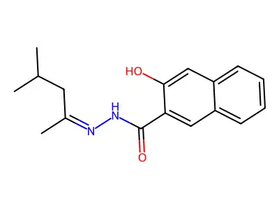 2-Naphthalenecarboxylic acid, 3-hydroxy-, 2-(1,3-dimethylbutylidene)hydrazide structure