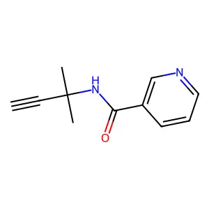 N-(2-methylbut-3-yn-2-yl)pyridine-3-carboxamide structure