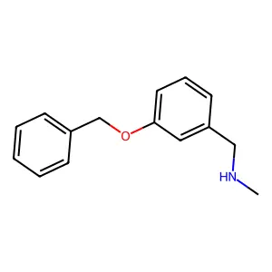 Benzenemethanamine, N-methyl-3-(phenylmethoxy)- structure