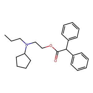 Acetic acid, diphenyl-, 2-(cyclopentylpropylamino)ethyl ester structure