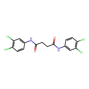 N,N'-bis(3,4-dichlorophenyl)butanediamide structure