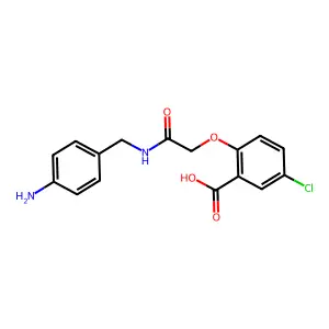 2-[2-[(4-Aminophenyl)methylamino]-2-oxoethoxy]-5-chlorobenzoic acid structure