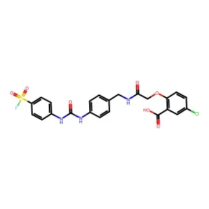 5-chloro-2-[2-[[4-[(4-fluorosulfonylphenyl)carbamoylamino]ph structure