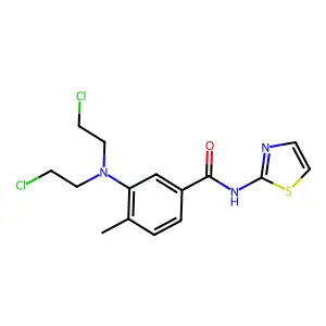 p-Toluamide, 3-(bis(2-chloroethyl)amino)-N-(2-thiazolyl)- structure