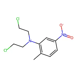 o-Toluidine, N,N-bis(2-chloroethyl)-5-nitro- structure