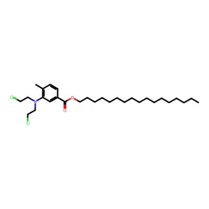 p-Toluic acid, 3-(bis(2-chloroethyl)amino)-, heptadecyl ester structure