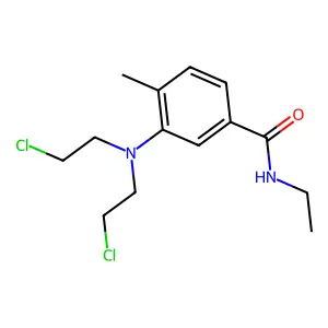p-Toluamide, 3-(bis(2-chloroethyl)amino)-N-ethyl- structure
