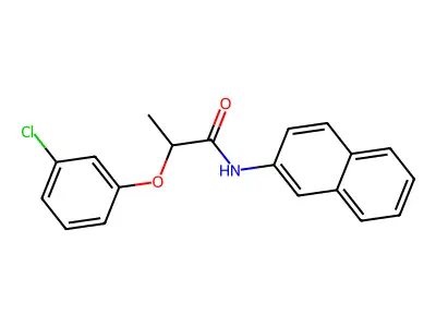 2-(3-chlorophenoxy)-N-(2-naphthyl)propanamide structure