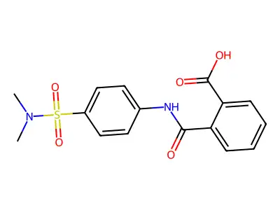 2-{[4-(Dimethylsulfamoyl)phenyl]carbamoyl}benzoic acid structure