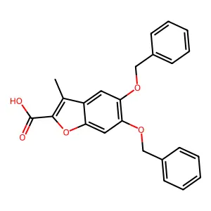 5,6-Dibenzyloxy-3-methyl-benzofuran-2-carboxylic acid structure
