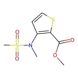Methyl 3-[methyl(methylsulfonyl)amino]-2-thiophenecarboxylate structure