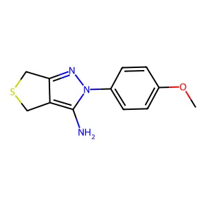 2-(4-Methoxy-phenyl)-2,6-dihydro-4H-thieno[3,4-c]pyrazol-3-ylamine structure