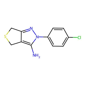 2-(4-Chlorophenyl)-2,6-dihydro-4H-thieno[3,4-c]pyrazol-3-amine structure