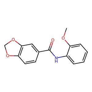 N-(2-甲氧基苯基)-1,3-苯并二氧戊环-5-甲酰胺 structure