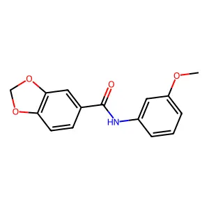 N-(3-甲氧基苯基)-1,3-苯并二氧戊环-5-甲酰胺 structure