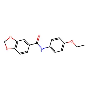 N-(4-乙氧基苯基)-1,3-苯并二氧戊环-5-甲酰胺 structure