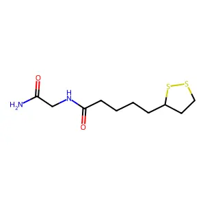 N-(2-Amino-2-oxoethyl)-1,2-dithiolane-3-pentanamide structure