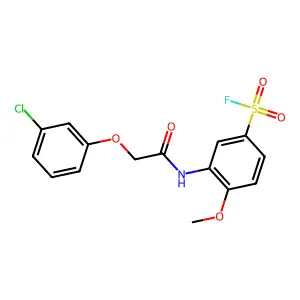 3-[[2-(3-Chlorophenoxy)acetyl]amino]-4-methoxybenzenesulfonyl fluoride structure