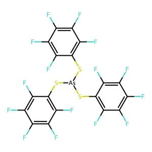 Arsenotrithious acid, tris(pentafluorophenyl) ester structure