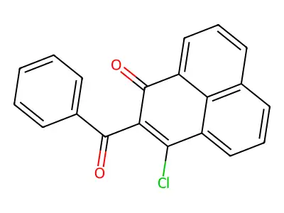 2-benzoyl-3-chloro-1H-phenalen-1-one structure