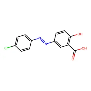 5-(2-(4-Chlorophenyl)diazenyl)-2-hydroxybenzoic acid structure
