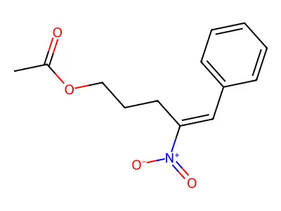 (4-Nitro-5-phenylpent-4-enyl) acetate structure