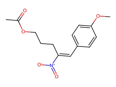 [5-(4-Methoxyphenyl)-4-nitropent-4-enyl] acetate structure