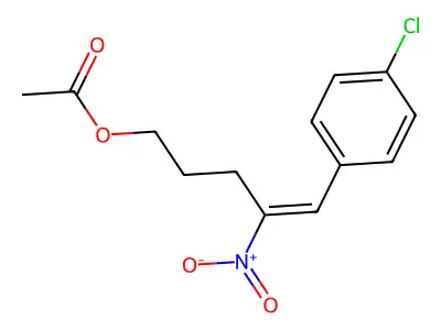 [5-(4-Chlorophenyl)-4-nitropent-4-enyl] acetate structure