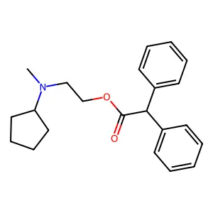 Acetic acid, diphenyl-, 2-(cyclopentylmethylamino)ethyl ester structure