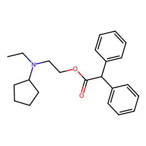 Acetic acid, diphenyl-, 2-(cyclopentylethylamino)ethyl ester structure
