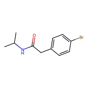 2-(4-bromophenyl)-N-(propan-2-yl)acetamide structure