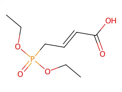 2-Butenoic acid, 4-(diethoxyphosphinyl)- structure