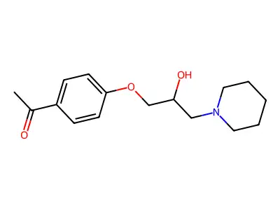 1-[4-(2-Hydroxy-3-piperidin-1-ylpropoxy)phenyl]ethanone structure
