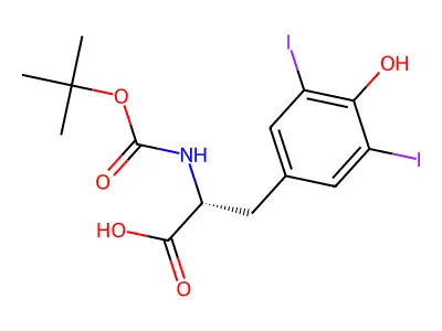 Boc-3,5-Diiodo-D-tyrosine structure