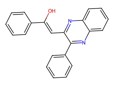 1-Phenyl-2-(3-phenylquinoxalin-2-yl)ethenol structure