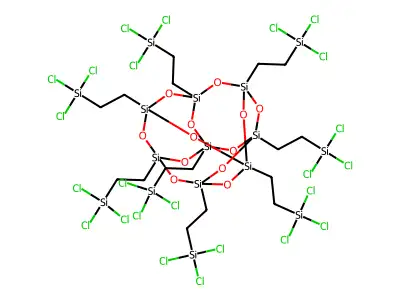 PSS-Octa(2-trichlorosilylethyl) substituted structure
