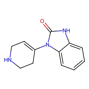 1,3-dihydro-1-(1,2,3,6-tetrahydro-4-pyridinyl)-2H-benzimidazol-2-one structure