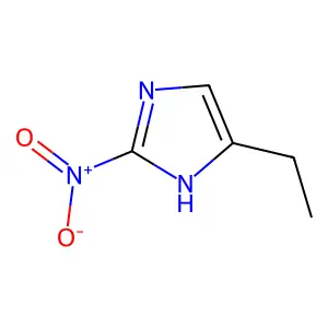 Imidazole, 4-ethyl-2-nitro-, mixed with 5-ethyl-2-nitroimidazole (1:1) structure