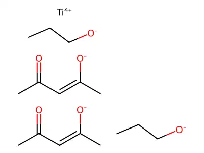 Bis(pentane-2,4-dionato-O,O')dipropoxytitanium structure
