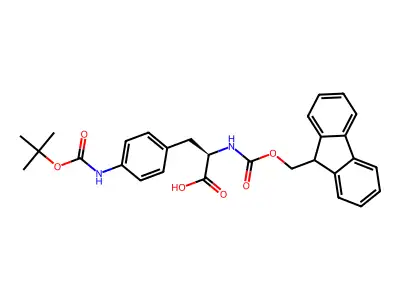 Fmoc-P(NH-boc)-L-phe-OH structure
